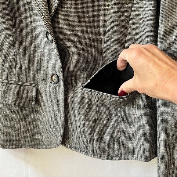 PENDLETON BLAZER VIRGIN WOOL VINTAGE 2 BUTTON TWEED CORPCORE LIGHT ACADEMIA 10 - Picture 7 of 9